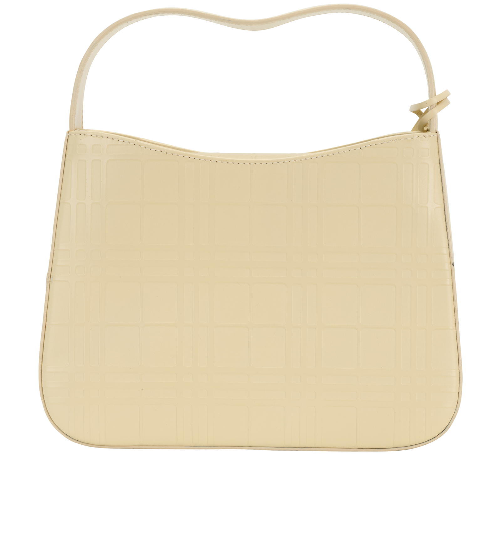 Embossed Check Mini Bag, &pound;195, Handbags, Beige, Leather, Back view